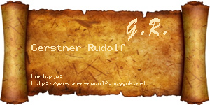 Gerstner Rudolf névjegykártya