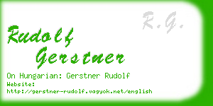 rudolf gerstner business card
